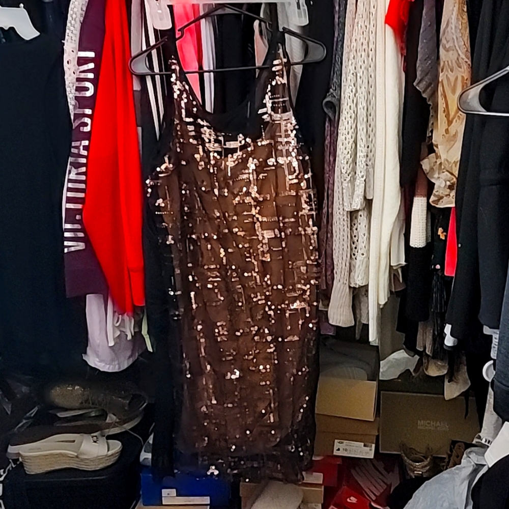 New Simply Vera Vera Wang Sequin Dress  Lg